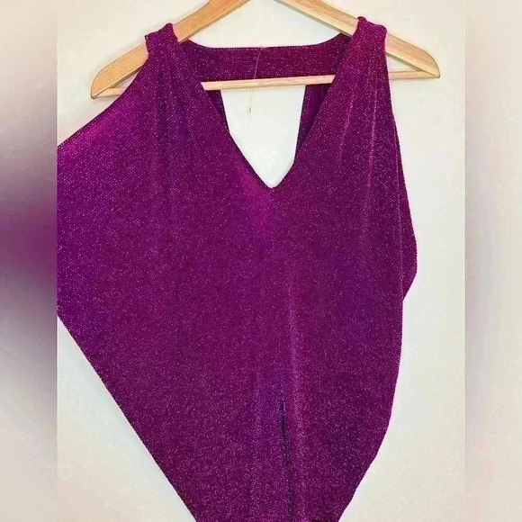 GUESS Women’s Purple Sleeveless V Neck Open Back Top Size XS - Picture 4 of 7